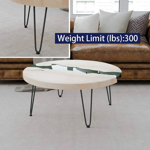 12 Inch Heavy Duty Hairpin Furniture Legs Set Of Four Metal DIY Desk Nightstand And Coffee Table Legs With Rubber Floor Protectors