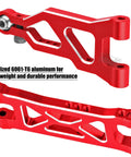 Beefy Aluminum Front And Rear Suspension A Arms Set For One Sixteenth Mojave Grom 223S DSC 4X4 RTR And One Sixteenth Mojave Grom 4X4 RTR Red Upgrade Kit, Precision CNC Machined 6061 T6 Aluminum For Rugged Durability