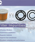 All In One Fuel Filter Kit For MerCruiser Sterndrive Inboard Engines 2.5L 3.0L 3.7L 4.3L with gasket and spring components