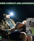 Rechargeable 1200 Lumen EDC Flashlight With Clip AA Pocket Light for Camping attached to a cap and pocket in night use.