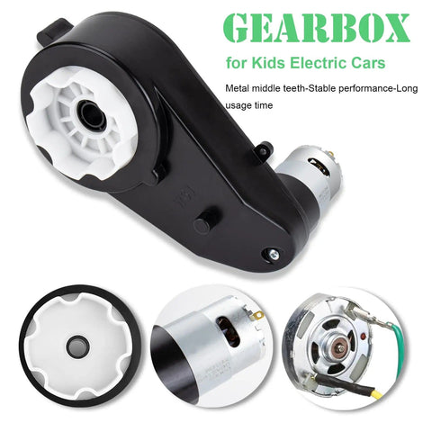 24V Ride On Car Gearbox Upgrade For Kids High Speed Drive Motor Replacement Easy Install RS555 Style Upgrade