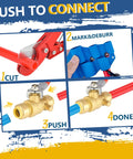 Installation steps for 1/2 Inch Push Fit Ball Valve With Drain Full Port Brass Shut Off For Copper PEX CPVC fittings