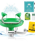 Emergency Wall Mount Eyewash Station OSHA Approved Rugged 304 Stainless Steel Plumbing Eyewash Unit For Industrial Lab Use