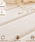 Close-up of Custom Window Seat Cushions For Indoor Use Circle Fleece Bay Window Cushion Waterproof Non Slip Bench Cushions