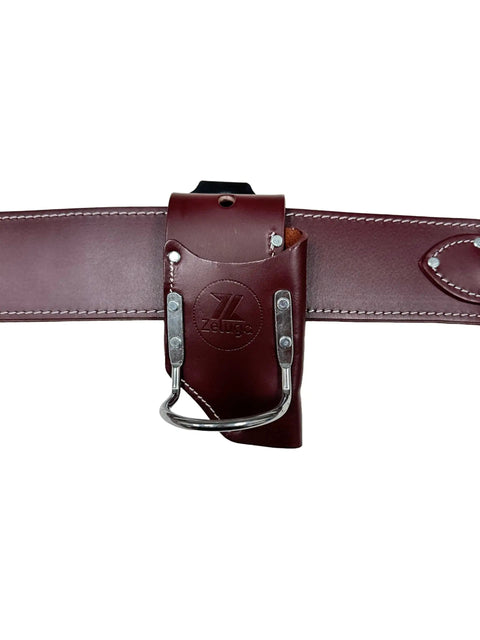 Two-In-One Leather Tool Holder For Carpenters And Electricians Hammer And Pliers Holster With Belt Loop heavy-duty brown leather