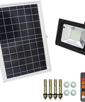 JUDYSSY Solar Flood Lights Outdoor Solar Flood Lights, Led Remote Solar Lights with solar panel and remote control