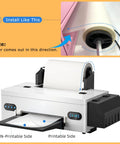 Printer setup with DTF Transfer Film Roll 13 Inch By 328 Feet For Double Sided Matte Clear Pretreat Sheets PET Heat Transfer Paper