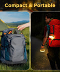 Retractable 33ft Solar Camping String Lights 4 In 1 Lantern With 8 Modes Portable Rechargeable Camp Lamp for outdoor use