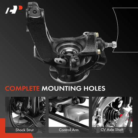Bolt On Front Left Steering Knuckle and Wheel Bearing Hub Assembly for Ram ProMaster 1500 2500 3500 2014 to 2020 Driver Side Dust Shield Included Direct Fit Replacement