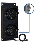 Heavy Duty Led Two Section Loading Dock Bay Traffic Light With Kick Ass Bright Red And Green Signals IP65 Weatherproof Aluminum Housing with wiring.