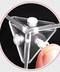 Close-up of Clear Acrylic Display Case for 75331 Razor Crown Airship Model, showcasing corner assembly without glue needed.