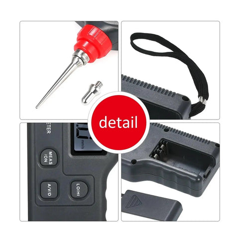 Portable Digital Vibration Meter With LCD Screen Pro Grade Vibration Analyzer And Tester For Acceleration Velocity And Displacement compact handheld unit with probe and strap