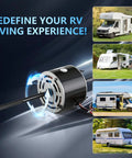RV Air Conditioner Fan Motor Replacement With Capacitor One Third Horsepower 115V Dual Speed 1675 And 1080 RPM Replaces D1092