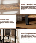 Quality wooden board and adjustable feet of Sixty Five X Fifty L Shaped Bookshelf With Five Tier LED Accent Lighting.
