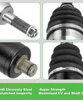 Rear CV Axle Assembly Direct Fit Replacement For Ranger 400 2010 2011 2012 2013 2014 Beefed Up For Ranger 500 EFI Crew 2011 2013, Ranger 800 EFI EPS Midsize 2013 2014, And Ranger EV 2010 2020 Half Shaft, 4340 steel boot close-up