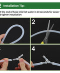 Drip Irrigation Barbed Tee Connectors For Seven Thirty Second Inch Tubing Easy Install instruction steps for no leak fit