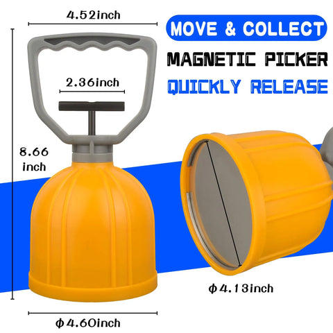 Powerful Magnetic Pickup Tool With Quick Release Lifter For Bulk Parts Sweep Up Nails Screws Nuts Tacks And Metal Scraps
