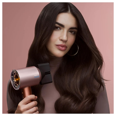 Woman using Nural Smart Hair Dryer With No Heat Damage, 5 Attachments Including Diffuser And Styling Concentrator