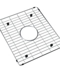 Stainless Steel Bottom Grid for Sink Bowls SWUF3320BI and SWUF3320WH, 16.75 Inch by 14.56 Inch with protective feet and center opening.