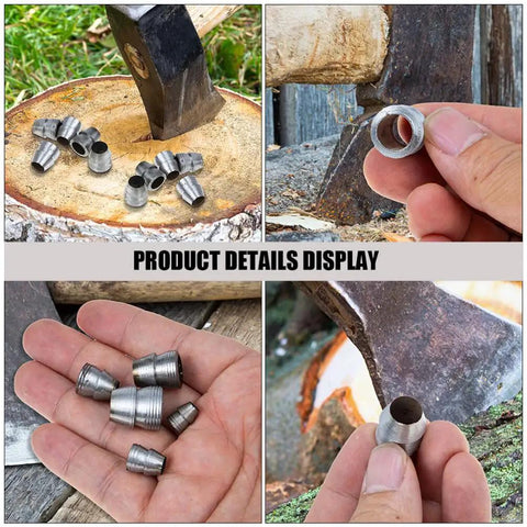 Heavy Duty Splitting Handle Metal Tapered Wedge For Axe Installation And Axe Handle Crafting, silver iron wedges close-up