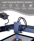 Pro Grade 54 LPM Airflow Air Assist For Laser Engraver With Adjustable Knob 110V Low Noise Smoke Removal For Cleaner Cuts and Precision