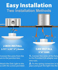 6 Inch LED Disk Lights Pack Of 12 Dimmable Recessed Ceiling Downlights With 5 CCT Selectable 2700K To 5000K 1050 Lm Easy Install Methods