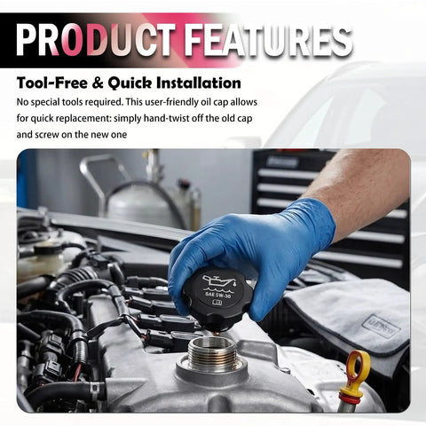 Durable Engine Oil Filler Cap Replacement That Snaps In Easy, Direct Fit for FC208 and 12573337, Compatible With Chevy, GMC, Cadillac