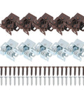 Double Roller Cabinet Door Catches With Spring, heavy duty iron latches, brown and silver steel hardware with screws