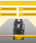 Heavy Duty Forklift Jib Boom Crane With Telescopic Towing Hook And Rock Solid 2 Ton Bidirectional Lifting Hoist adjustable crane boom.
