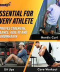 Portable Nordic Hamstring Curl Strap For Home Or Travel 5 Second Setup Strengthen Hamstrings Glutes Abs And Core Foam Padding