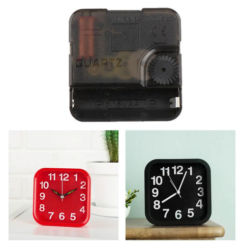 DIY Wall Clock Movement Kit No Fuss Easy To Install Lightweight Replacement Part with red and black clocks
