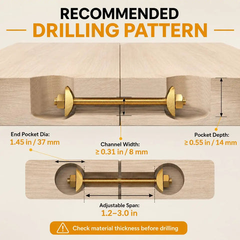 Heavy Duty M8 100mm Countertop Connector Bolts Set With Half Moon Washers And Nuts For Wood To Wood Joints No Wobble Draw Bolt