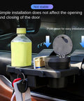 Boss Grade Rattle Free Cup Holder For Tesla Cybertruck And Rock Solid Engineered Abs Mount fits drinks and keys on door console.