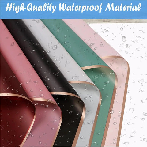 Deep Green Bouquet Wrapping Paper With Gold Edge 60 Count Pro Grade Floral Wrap, various sheets with water droplets