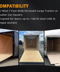 TSAP780 Ramp Door Spring Kit for 7 Foot Wide Cargo Trailers compatibility with enclosed trailer doors open