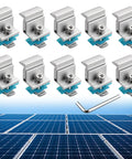10 Pcs Adjustable Solar Panel End Clamp For Unistrut, 30-50mm Aluminum Mounting Brackets With Nuts, Bolts And Wrench Included