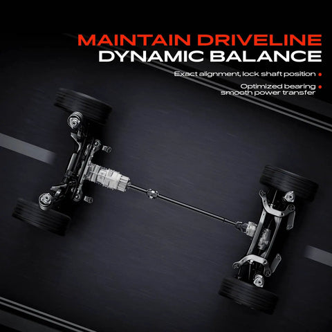 Upgrade Your Bmw 5 Series E60 F10 Ride With This Heavy Duty Driveshaft Center Support Carrier Bearing showing dynamic balance with a driveshaft.