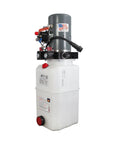 Beefy 12V Hydraulic Pump For Single And Double Acting Systems With 6 Quart Capacity Portable Durable Metal Build