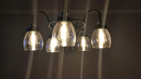 Oversize Seeded Bubble Glass Lamp Shade 3 Pack For LED Light Fixtures Clear Globe Replacement Glass Shade For Chandeliers