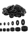 Heavy Duty 120 Pcs Flat Rubber Washers Assortment Kit with 6 Sizes 12mm 16mm 18mm 20mm 25mm 30mm for plumbing repairs