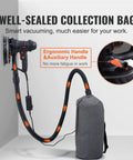 Heavy Duty Electric Drywall Sander With Variable Speed Motor And Hassle Free Vacuum Dust Cleanup For Cleaner Job Sites Plus Dual Bright Led Lamps And Full Sanding Pad Kit For Smooth Finish On Every Home Improvement Project showcasing ergonomic handle and well-sealed collection bag.