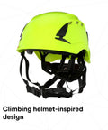 Jobsite Ready Safety Helmet With 6 Point Suspension And Chin Strap Ventilated High Visibility Green ANSI X5014V