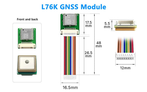 Front and back view of L76K Gnss Gps Module With 2.8V To 4.3V Power Supply For Heltec Esp32 WiFi LoRa 32 V4 T114 V2 Development Boards