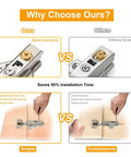Comparison of spiral-cam and ordinary screws in 2 Pack Pro Grade Full Overlay Soft Close Cabinet Hinges installation