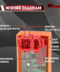 Wiring diagram of 6 Pin AC CDI Box Replacement For GY6 Scooters ATVs Go Karts Moped Quad Dune Buggy showing connection points.