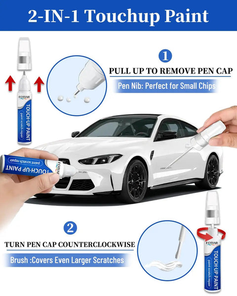 Mercedes Benz Iridium Silver Metallic Touch Up Paint 775 For OEM Car Paint Scratch Repair Pen with two-in-one tip.
