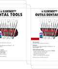 10 In 1 At Home Dental Tools Set For Pro Grade Deep Plaque And Tartar Removal With Mirror, Tweezers, Tongue Cleaner, Case