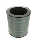 Room Air Purifier Replacement Filter With Three Stage Filtration That Captures 0.3 Micron Particles Pre Filter For Large Particles Like Dust And Dander Carbon Layer Removes Odors And Chemicals White 12.45 x 12.45 Easy Fit cylindrical view