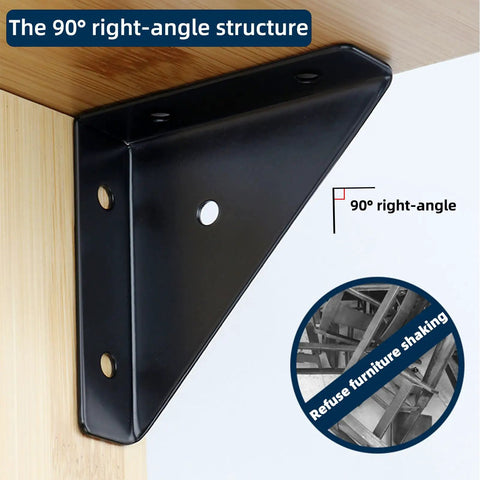 Triangle Corner Brace L Bracket For Wood 10 Pack Built Tough Heavy Duty Solid Steel Triangle Bracket installed under table