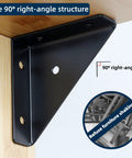 Pro Grade 2-9/16 Inch Corner Brace L Bracket Pack Of 20 showing sturdy black metal right-angle support for furniture reinforcement.